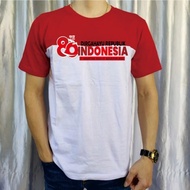 MERAH KATUN August 17th T-shirt 45/ut80/ 28s cotton T-shirt red and white T-shirt