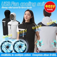 Men's Fan Air-Conditioning Clothing Fan Jacket Sunscreen And Cooling Outdoor Work Clothes