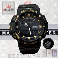 Jam Tangan BELLEDA original lelaki perempuan analogue + Digital display, wrist watch for men women with free BELLEDA Box
