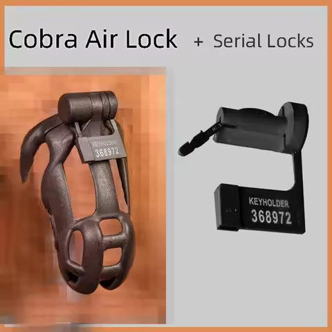 Air Lock Pin For Cobra Cock Cage with 5pcs One-time Aircraft Security Plastic Code Lock, Chastity De