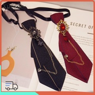 XUESEE Chain Necktie, Adjustable Rhinestone Bow Tie,  Metal Chain Vintage Womens Tie Party