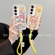 New Phone Case VIVO Y19s Pro Y200 VIVO V40 Lite 4G 5G Ins Fun Cute Cartoon Briquette Kuromi Bear Sti