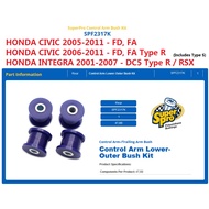 SUPERPRO BUSH Rear Control Arm Lower-Outer Bush Kit SPF2317K HONDA CIVIC FD, FA and HONDA CIVIC FD  