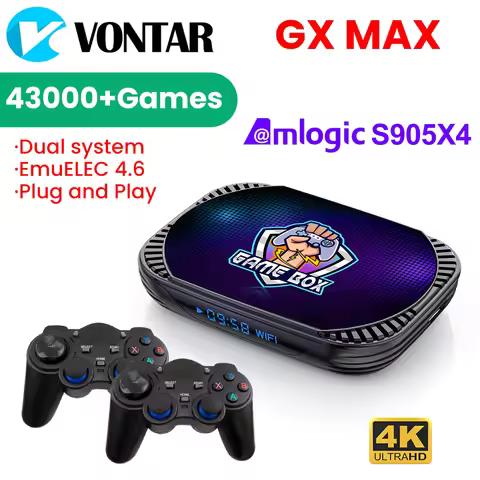GX MAX Retro Video Game Console For PSP/PS1/N64/Sega Saturn/DC with EmuELEC4.6 & Android11 Dual OS A
