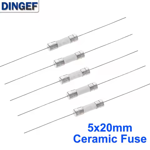 10PCS 5*20mm Fast Break Ceramic Fuse Slow Blow Tube Fuse With pin 5X20MM 250V 0.5A 1A 2A 3A 4A 5A 6A