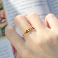 opening simple family extravagant silver new ring Zhou heart-shaped ring 2022 925 sterling with love ring gold