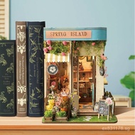 3D Architectural House3d Bookend Assembly Flower House Toy Birthday Gift Handmade Chunyu Model diy C