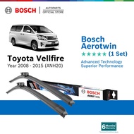 Bosch Aerotwin Plus Wiper Denso Top Lock/U Hook Set for Toyota Vellfire ANH30