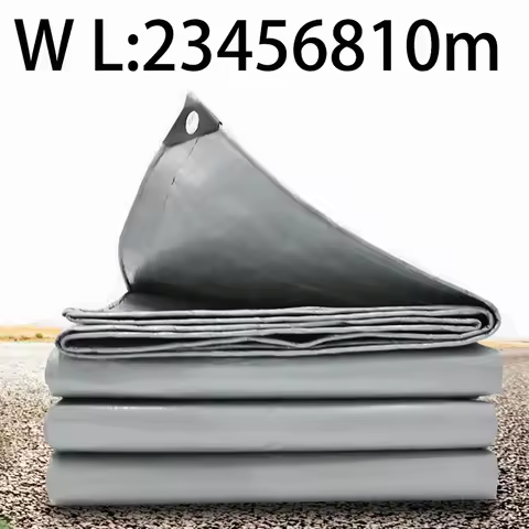 Large Tarpaulin 3mx4x4 5 6 8 10 12m 5*5 6x6 Waterproof Camping Tarp Silver Canopy Rain Shade Tent Co