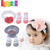 730Baby Baby Girl Headband Sock Gift Set 2 in 1 Infant Elastic Stretchy Ribbon Floral NB-6m HG