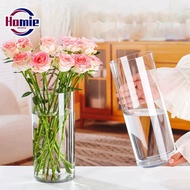 Acrylic Vase Transparent Stripe Cylinder Rectangle Flower Arrangement Antifragile Plastic
