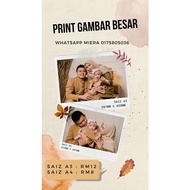 A3 size photo print, print gambar besar