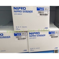 Nipro Picagari 3ML / 5ML dengan Jarum 23G 1 1/4" 25G 1" 100pcs/ kotak