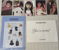 LE SSERAFIM lesserafim Celebration BB卡 Set Sakura Chaewon Yunjin Kazuha Eunchae 小卡 貼紙