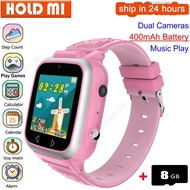 ZZOOI Games Smart Watch Kids Music Pedometer Dual Camera Children MP3 Record Smartwatch Baby Watch for Boys Girls Gift Support TF Card