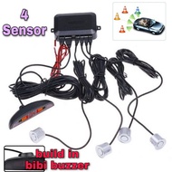 CAR LED DISPLAY 4 SENSOR REVERSE SYSTEM DIGITAL DISTANCE LED DISPLAY SILVER COLOR SENSOR
