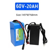 [แบตเตอรี่จักรยานไฟฟ้า]60V 20AH 18650 lithium ion parallel battery pack skateboard electric bicycle 