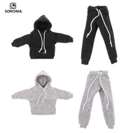 [SONONIA] 1:12 Scale Mans Figure Fashion Clothes Men's Jogging Tracksuit Set Casual Handmade Outfits