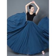 Elegant 720-Degree Swinging Chiffon Skirt for Dance Performances