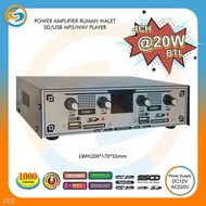 POWER AMPLIFIER RUMAH WALET 4 CH SD USB MP3 WAV PLAYER EEE