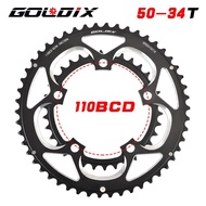 GOLDIX 50T/34T 110BCD Chainring Road Bicycle Chainwheel Plate Double Round ChainRing 9/10/