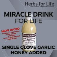 Single Clove Garlic Red Ginger Lemon Apple Cider Vinegar Honey Added 单蒜红皮姜柠檬苹果醋+蜂蜜