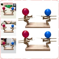 [szxmkj2lp] Wooden Fence Puppets, Balloon Bamboo Man Fight, 2 Player Wooden Bots Fighting Game for A