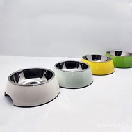 🚓Dog Bowl Stainless Steel One Cat Dog Food Bowl Dog Food Bowl Dog Food Bowl Two-in-One Pet Neck Protection Dog Bowl Dog