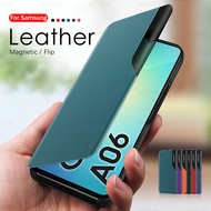 ​For Samsung Galaxy A06 Magnetic Leather Shockproof Flip Case Samsung A07 A06 TPU Frame Protective C