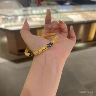 Bracelet New Chinese Style Gold Shop Sakura999.9Gold-Plated Enamel Wealth Ancient Method Filigree Go
