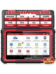 Launch X431 Pro Elite Obd2掃描儀2024年新型雙向掃描工具,配有canfd Doip,全能汽車診斷工具,ecu在線編程,全系統,32+重置,fca Autoauth,鍵程式,vag指南