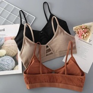 บราผ้าคอตตอนสปอร์ตบราสำหรับผู้หญิงแบบใหม่บราเสื้อชั้นในไร้ตะเข็บเกาะอกชุดชั้นในเซ็กซี่บราไร้ขอบ