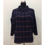Preloved Cute Checkered Top with Ribbon