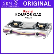 Kompor Gas Rinnai 2 Tungku STAINLESS STEEL (Model: RI522E)