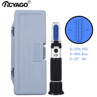 RCYAGO 3 In 1 Grape & เครื่องวัดแอลกอฮอล์ 0-25% VOL0-40% Brix0-22Baume