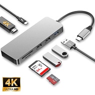 USB C Hub, 7-in-1 Type C Adapter with 4K USB C to HDMI, USB C Charging Port, 1 USB 3.0 Port, 2 USB 2.0 Ports, SD/TF