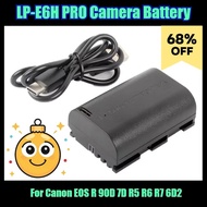 7.4V 2250mAh LP-E6H PRO Camera Battery for Canon EOS R 90D 7D R5 R6 R7 6D2