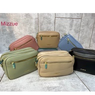 Mizzue Leather Double Layer Zipper Bag Girls Side Backpack Shoulder Gift Large Capacity joey126