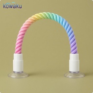 [vsrhkq] Braided Bird Perch with Suction Cups Rainbow Window Bird Perch for Parrots