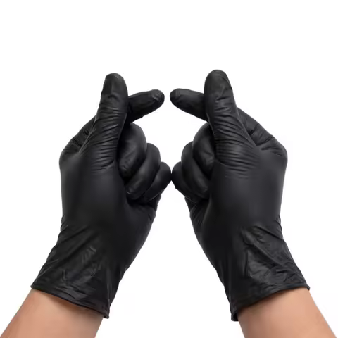 100pcs Practical High Elasticity Disposable Food Gloves Nitrile Blend Gloves Cooking Gloves Catering