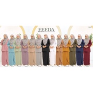 KURUNG KEDAH FEEDA PLAIN IRONLESS DMIMI Dusty pink, dusty green, lavender, olive, navy blue, khakis, musterd