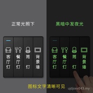 Switch Luminous Sticker Wall Sticker Logo Sticker Word Socket Panel Household Light Decoration Label