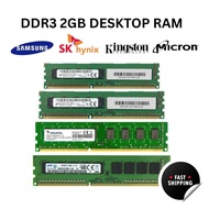 KINGSTON DDR3 1066MHz 1333MHz 1600MHz  2GB DESKTOP RAM