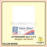♕ ☼ 100pcs White Vellum Board Paper A4 letter Long Legal size 180 gsm 220 gsm Bright Vellum Board