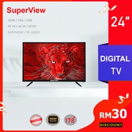 SuperView LED TV 17 Inch - 24 Inch Digital tv Full HD