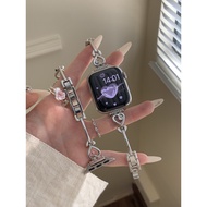 Diamond Heart-shaped Strap for iWatch Diamond Strap 46mm S10 iWatch Band 45mm Ladies Strap 41mm S9 8