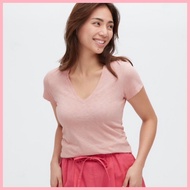 Women jersey short sleeve v neck tshirt