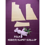 pola kebaya klepet scallop DEWASA