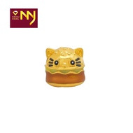 NNJ  BEAD KITTY BURGER ENAMEL 3L 999 | 24K Gold Bead/Charm