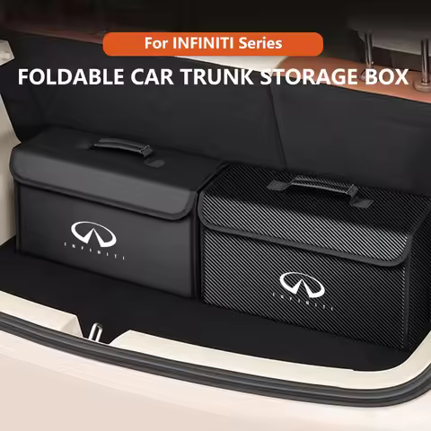 Car Trunk Organizer Box Foldable Storage Tidying Bag Auto Accessories For Infiniti Q70L QX50 Q50 QX3